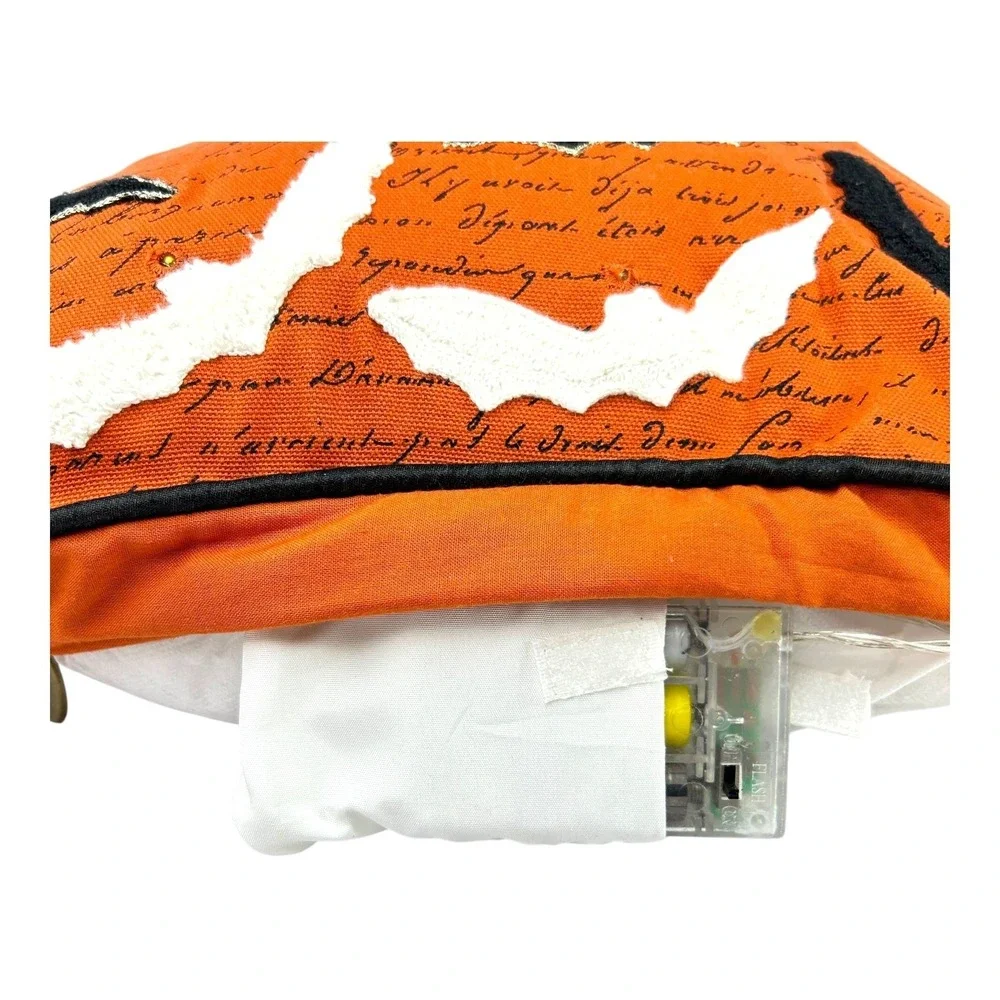 Pier 1 Imports Halloween LED Light-Up BATS‎ Pillow 14